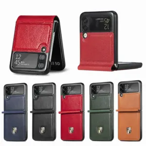 Galaxy Z Flip3 Genuine Leather Folio Case product image