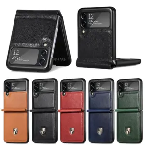 Galaxy Z Flip3 Genuine Leather Folio Case product image