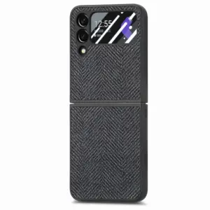 Galaxy Z Flip4 Denim Texture Screen Protector Wallet Case product image