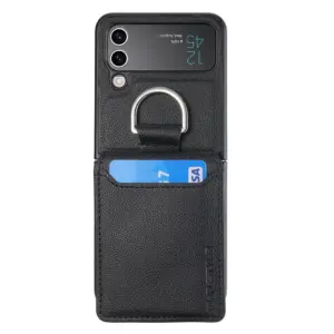 Galaxy Z Flip4 Litchi Texture Ring Wallet Case product image