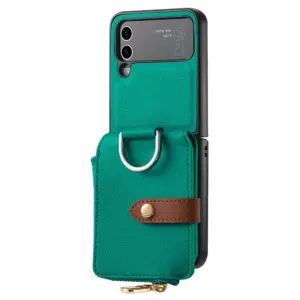 Galaxy Z Flip4 Litchi Texture Ring Zip Wallet Wallet Case product image