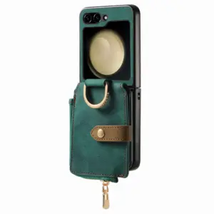 Galaxy Z Flip5 Vintage Ring Zip Wallet Case product image
