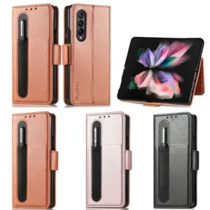Galaxy Z Fold3 Litchi Texture Wallet Case product image