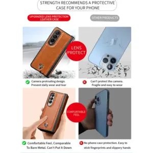 Galaxy Z Fold4 Genuine Leather Folio Case product image