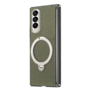 Galaxy Z Fold4 Litchi Texture Magnetic Kickstand Wallet Case product image