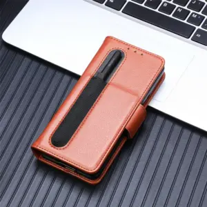 Galaxy Z Fold4 Litchi Texture Wallet Case product image