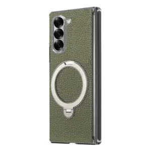 Galaxy Z Fold5 Litchi Texture Magnetic Kickstand Wallet Case product image