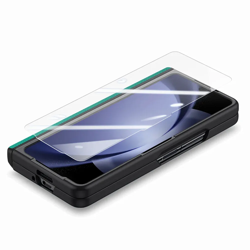 Galaxy Z Fold5 Litchi Texture Magnetic Screen Protector Hinge Protection Wallet Case product image
