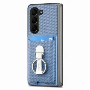 Galaxy Z Fold6 Fiber Texture Ring Card Wallet Case product image
