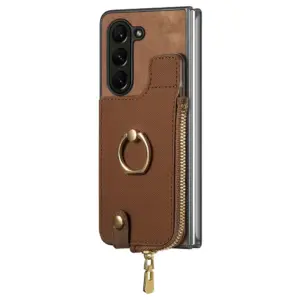 Galaxy Z Fold6 Vintage Ring Zip Wallet Card Wallet Case product image