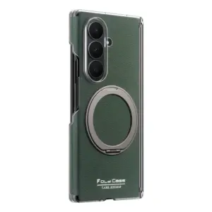 Galaxy Z Fold7 Litchi Texture Kickstand Wallet Case product image