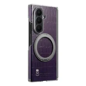 Galaxy Z TriFold Crocodile Texture Kickstand Leather Folio Case product image