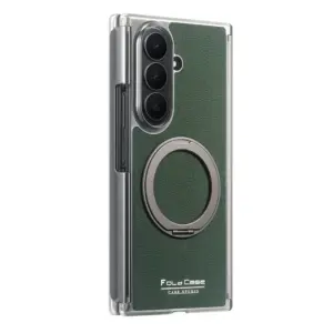 Galaxy Z TriFold Litchi Texture Kickstand Wallet Case product image