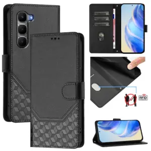 Infinix HOT 60 5G Honeycomb RFID Blocking Wallet Case product image