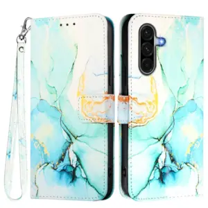 Samsung Galaxy A18 Marble Leather Wallet Case product image