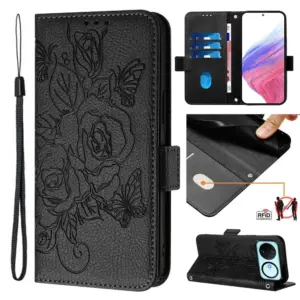 Huawei NOVA 16 5G Rose RFID Blocking Wallet Case product image