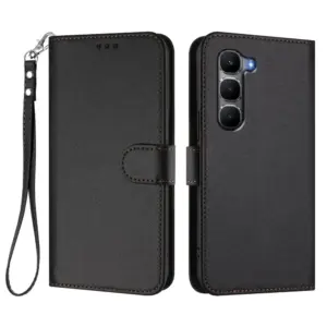 Infinix HOT 60 5G Textured Leather Wrist Strap Wallet Case product image