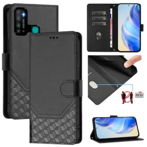 Infinix HOT 9 PLAY Honeycomb RFID Blocking Wallet Case product image