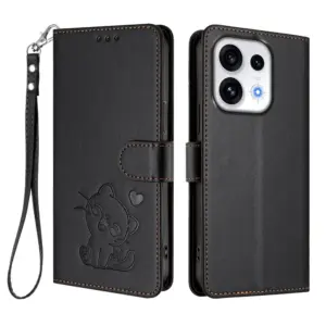 OPPO RENO 16 Heart Cat Lanyard Wallet Case product image