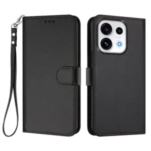 OPPO RENO 16 Textured Leather Wrist Strap Wallet Case product image