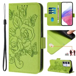 Realme C100 5G Rose RFID Blocking Wallet Case product image