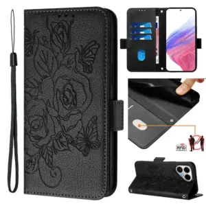 Tecno POVA 8 5G Rose RFID Blocking Wallet Case product image