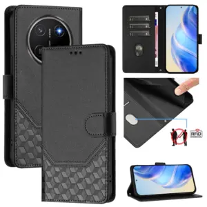 Honor X80 PRO MAX Honeycomb RFID Blocking Wallet Case product image