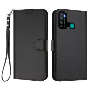 Infinix HOT 9 PLAY Textured Leather Wrist Strap Wallet Case product image