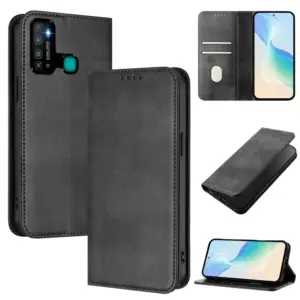 Infinix HOT 9 PLAY Vintage Magnetic Leather Wallet Case product image