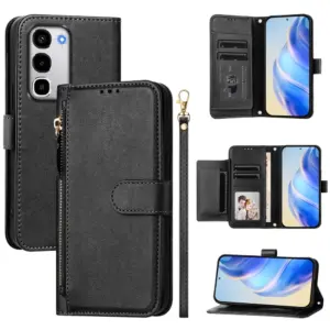 Realme C100 4G Multi-Card Zip Lanyard Wallet Case product image