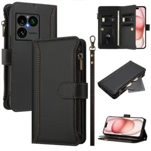 Sony Xperia 1 VIII Nine-Card Zip Lanyard Wallet Case product image
