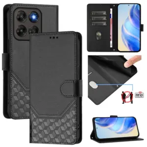 Motorola G67 5G Honeycomb RFID Blocking Wallet Case product image