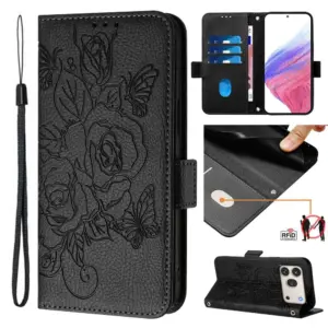 Honor 600 5G Rose RFID Blocking Wallet Case product image
