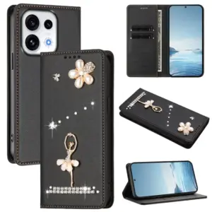 OPPO RENO 16 Rhinestone Ballet Girl Wallet Case product image