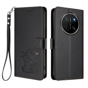 Honor X80 PRO MAX Heart Cat Lanyard Wallet Case product image