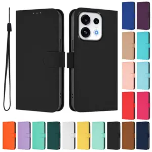 OPPO RENO 16 Matte Soft-Touch Leather Folio Case product image