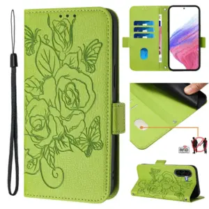 Samsung Galaxy A18 Rose RFID Blocking Wallet Case product image