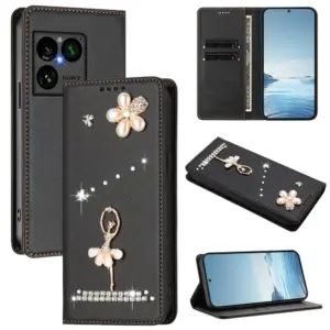 Sony Xperia 1 VIII Rhinestone Ballet Girl Wallet Case product image