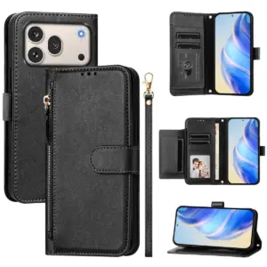 Honor 600 5G Multi-Card Zip Lanyard Wallet Case product image