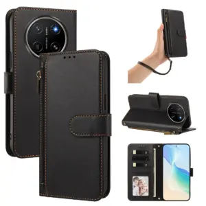 Honor X80 PRO MAX Four-Card Zip Lanyard Wallet Case product image