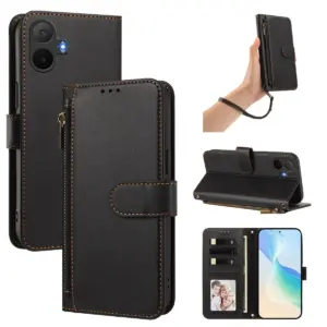 TCL K70 NxtPaper Four-Card Zip Lanyard Wallet Case product image