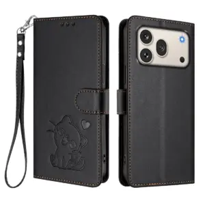 Honor 600 5G Heart Cat Lanyard Wallet Case product image