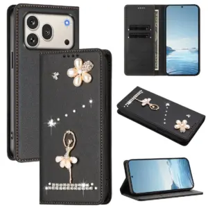 Honor 600 5G Rhinestone Ballet Girl Wallet Case product image