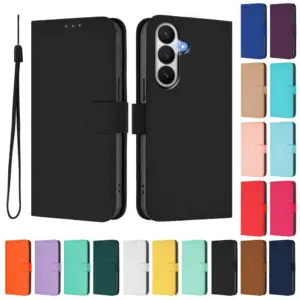 Samsung Galaxy S26 Matte Soft-Touch Leather Folio Case product image