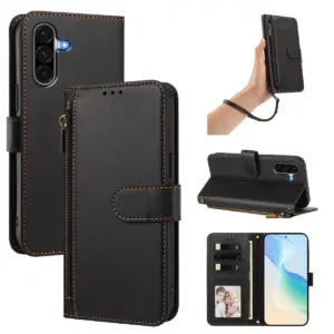 Samsung Galaxy A18 Four-Card Zip Lanyard Wallet Case product image