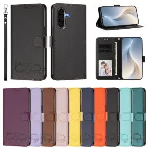 Samsung Galaxy A18 Happy Lanyard Wallet Case product image