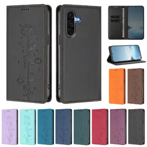 Samsung Galaxy A18 Playful Cat Wallet Case product image