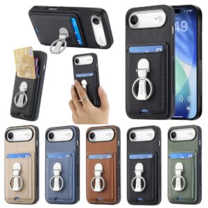 iPhone 17 Air Card Slot Ring Folding Wallet Case product image