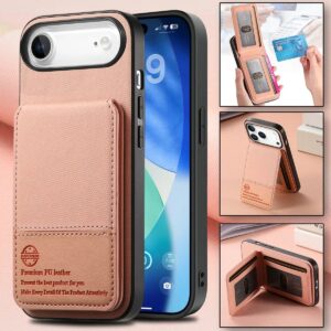 iPhone 17 Air Diagonal Fabric Texture Card Wallet Flip Patchwork Wallet Case product image