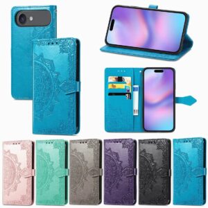iPhone 17 Air Embossed Mandala Three-Card Wallet Case product image